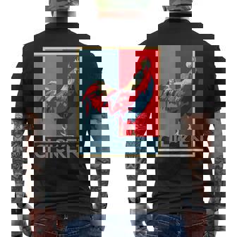 面白いtシャツ にわとり 鶏 鳥 メンズ おもしろ 面白い 服 おもしろグッズ ネタ ポスター チキン メンズTシャツ バックプリント - Kawaiitshirt