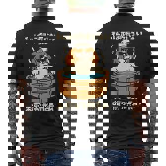 面白いtシャツ キャバリア 犬 わんこ メンズ かわいい おもしろ 面白い 服 ネタ 私は頑張らない 長袖tシャツ メンズTシャツ バックプリント - Kawaiitshirt