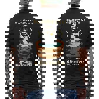 面白いtシャツ ペンギン メンズ かわいい おもしろ 面白い 服 ネタ 私は頑張らない お前が頑張れ メンズTシャツ バックプリント - Kawaiitshirt