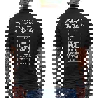 面白いtシャツ マグネシウム 周期表 化学 ネタ 服 おもしろ 元素 メンズ ネタ 科学 理系 ダジャレ メンズTシャツ バックプリント - Kawaiitshirt