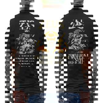面白いゼウス・ミーム-古代ギリシャの神-ギリシャ神話 メンズTシャツ バックプリント - Kawaiitshirt