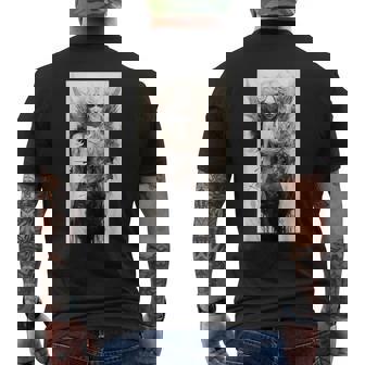 黒と白の天使 クラシックヴィンテージアート メンズTシャツ バックプリント - Kawaiitshirt