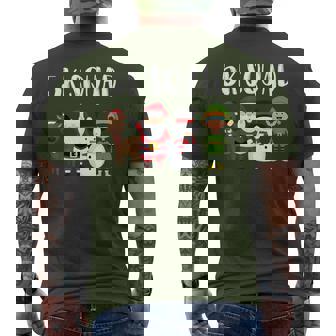 5K Squad Running Christmas Santa Reindeer Elf Snowman Runner Men's T-shirt Back Print | Mazezy