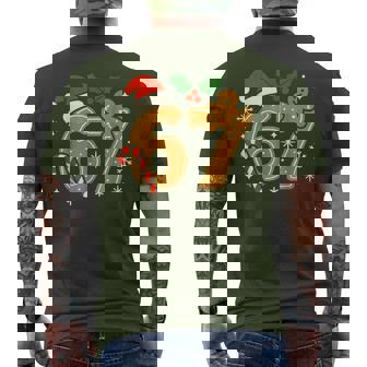 6 7 Meme Christmas 67 Six Seven Cookies Gingerbread Men's T-shirt Back Print - Seseable