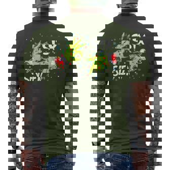 6 7 Six Seven Gen Z Alpha Meme Slang Holiday Merry Christmas Men's T-shirt Back Print | Mazezy