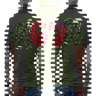 67 Christmas Meme 6 7 Numbers Six Seven Xmas Pajamas Men's T-shirt Back Print - Monsterry