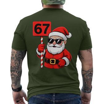 67 Santa Meme 6 7 Christmas 6-7 Six Seven Xmas Pajamas Men's T-shirt Back Print - Thegiftio UK