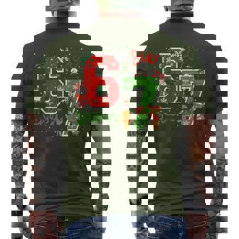 67 Six Seven 6 7 Meme Custome Couple Christmas Matching Men's T-shirt Back Print - Monsterry