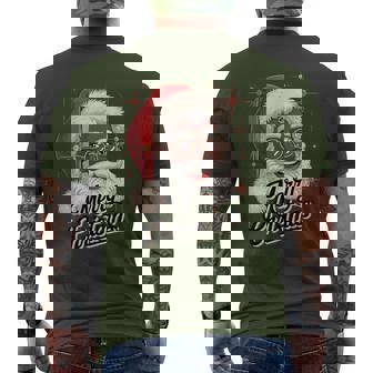 African American Santa Christmas Black Xmas Men's T-shirt Back Print | Seseable UK