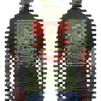 Anime Santa Eating Ramen Noodles Japanese Christmas Kawaii Men's T-shirt Back Print | Seseable CA