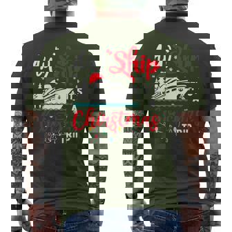 Aw Ship Its Christmas Trip Cruise Xmas Lights Holiday Family Men's T-shirt Back Print - Monsterry