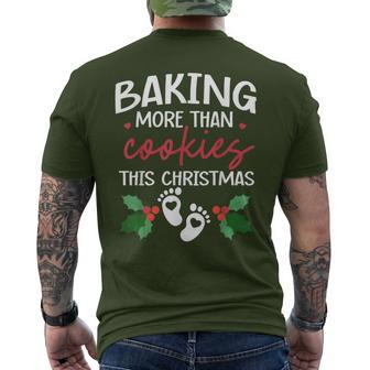 Baking More Than Cookies This Christmas Baby Announcement Men's T-shirt Back Print | Mazezy
