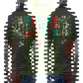 Baking A Little Cookie Cute Christmas Pregnancy Announcement Men's T-shirt Back Print - Monsterry