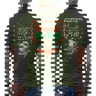 Baseball Lifestyle Apparel Xmas Baseball Respect The Drip Men's T-shirt Back Print | Seseable UK