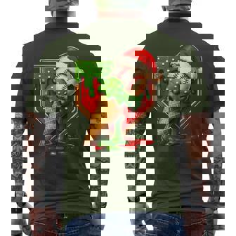 Baseball Xmas Christmas Baseball Ice Cream Drip Boys Men's T-shirt Back Print - Seseable