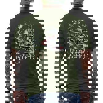 Believe Christmas Trains Xmas Santa Family Pajamas Holiday Men's T-shirt Back Print | Seseable CA