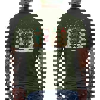 Black Lab Labrador Dog Christmas Crew Matching Family Xmas Men's T-shirt Back Print | Mazezy