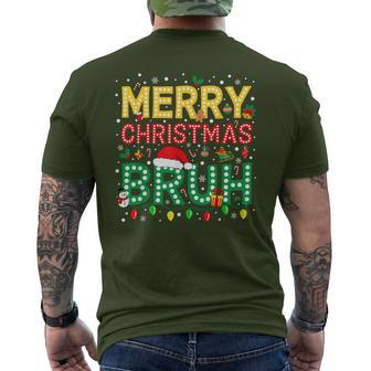 Bruh Christmas Bruh Merry Christmas Ns Boys Christmas Men's T-shirt Back Print - Thegiftio UK