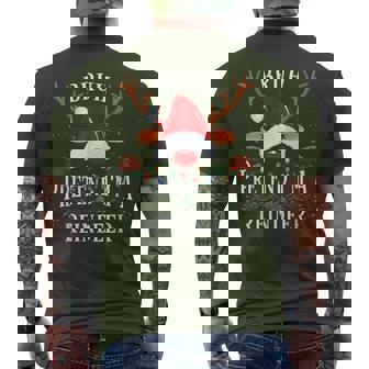 Bruh Pretend I'm A Reindeer Christmas Pajama Costume Xmas Men's T-shirt Back Print | Seseable UK