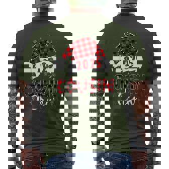 Buffalo Plaid Santa 2025 Cousin Crew Christmas Xmas Holiday Men's T-shirt Back Print | Seseable CA