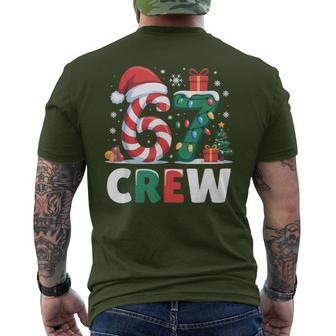 Christmas 67 Crew Brainrot Candy Cane Lights Holiday Men's T-shirt Back Print - Thegiftio UK