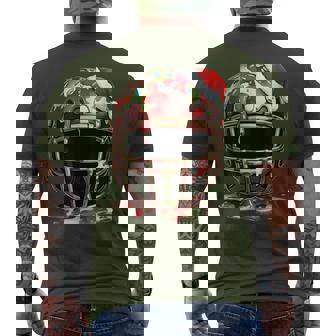 Christmas Football Drip Boys Ice Cream Drip Camo Santa Xmas Men's T-shirt Back Print | Seseable UK