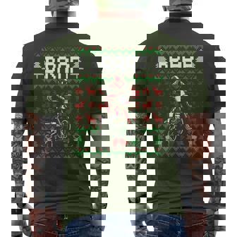 Christmas Motorcycle Motocross Braap Dirt Bike Men's T-shirt Back Print - Thegiftio