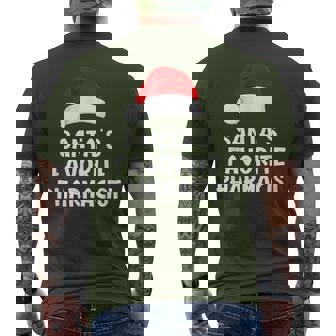 Christmas Santa's Favorite Pharmacist Pajama Pharmacy Men's T-shirt Back Print | Mazezy