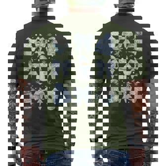 Christmas Snowflake Winter Christmas Coquette Bow Christmas Men's T-shirt Back Print | Mazezy