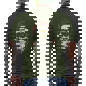 Cool Santa With Sunglasses Christmas Men's T-shirt Back Print | Mazezy