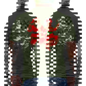 Dancing African Santa Mr Mrs Claus African American Xmas Men's T-shirt Back Print | Seseable CA