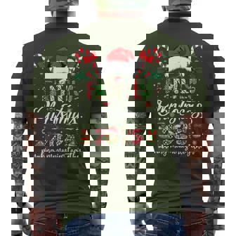 Family Christmas 2025 Matching Squad Santa Elf Xmas Men's T-shirt Back Print - Monsterry