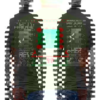 Freak In The Sheets Excel Spreadsheet Ugly Christmas Sweater Men's T-shirt Back Print | Mazezy