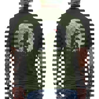 Bigfoot Santa Moon Christmas Lights Xmas Sasquatch Men's T-shirt Back Print | Seseable UK