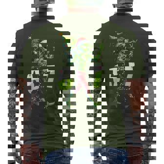 Christmas Alien Six Seven Meme 67 Santa Hat 6 7 Xmas Men's T-shirt Back Print | Seseable UK