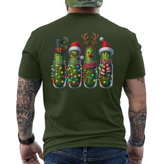 Christmas Pickle Pickle Xmas Lights Ugly Sweater Men's T-shirt Back Print - Thegiftio UK