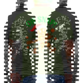 Gingerbread Baseball Christmas Cookie Oh Snap Santa Men's T-shirt Back Print | Seseable UK