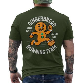 Gingerbread Running Team Christmas Run Runner Xmas Men's T-shirt Back Print - Thegiftio UK