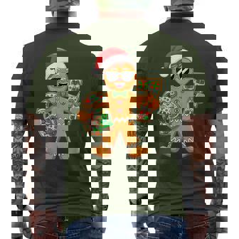 Gingerbread Six Seven 67 Gingerbread Man Xmas Pajamas Men's T-shirt Back Print | Seseable CA