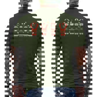 Santa Ohio Midwestern Party O-H-I-O Christmas Season Men's T-shirt Back Print | Seseable CA