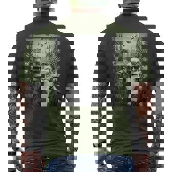 Sasquatch Meme Cool Selfie With Santa Christmas Xmas Men's T-shirt Back Print | Seseable CA