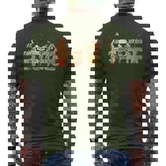 Gingerbread Hot Cocoa Merry Christmas Xmas Pajamas Holiday Men's T-shirt Back Print | Seseable CA