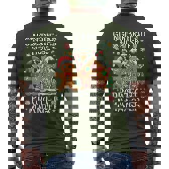 Gingerbread House Project Manager Cookie Baking Christmas Men's T-shirt Back Print | Mazezy