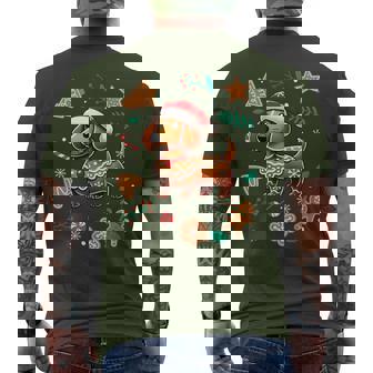 Gingerbread Weiner Dog Lover Dachshund Christmas Cookie Men's T-shirt Back Print | Mazezy