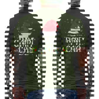 Grammy Claus Christmas Lights Santa Pajama Family Matching Men's T-shirt Back Print | Mazezy