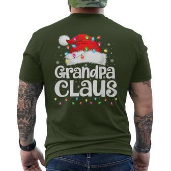Grandpa Claus Matching Family Christmas Xmas Pajamas Men's T-shirt Back Print - Thegiftio UK