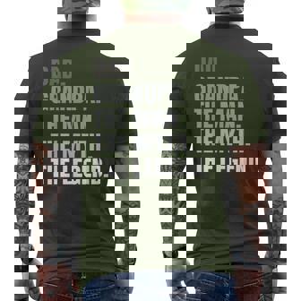 Grandpa Dad Legend Grandpa Christmas Father's Day Men's T-shirt Back Print | Mazezy