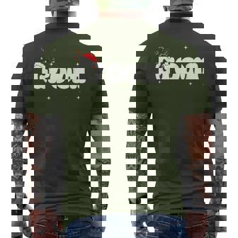 Groom Bride Santa Couples Christmas Outfits Xmas Pajamas Men's T-shirt Back Print | Mazezy