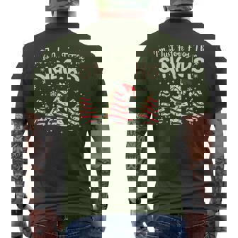 I'm Just Here For The Snacks Christmas Cakes Debbie Becky Men's T-shirt Back Print | Mazezy