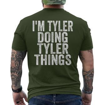 I'm Tyler Doing Tyler Things Saying Christmas Men's T-shirt Back Print | Mazezy